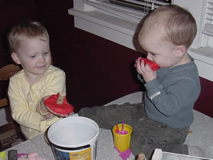 Honor eating play-doh