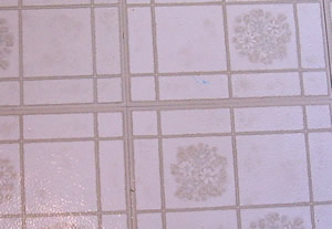 the kitchen floor close up before