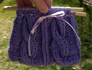 purple cable clutch