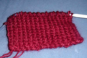 double stockinette swatch
