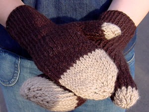 knitted mittens