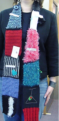 finished swap scarf modeled
