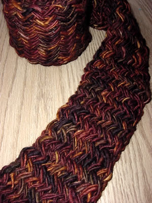 manos del uruguay scarf pattern, herringbone scarf pattern