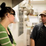 Working in the kitchen at Bin 707 Foodbar with Production Chef, Clint Schaefers