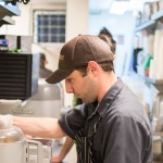 Production Chef, Clint Schaefers, working on Crack Pie at Bin 707 Foodbar