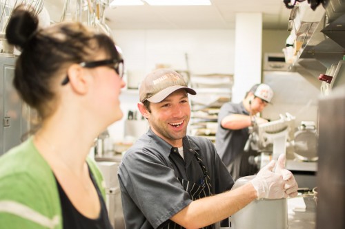 The kitchen at Bin 707 Foodbar is a fun place!