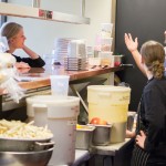 Sous Chef's Andrew and Danielle prepping for lunch. 