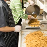 The crumbled Oatmeal Cookie that forms the crust of Crack Pie